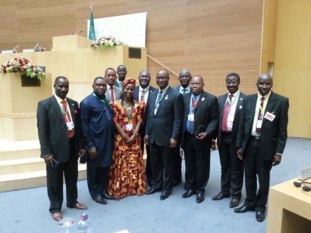 Sierra Leone's delegation to 24th AU summit in Addis Ababa, Ethiopia 2015 them Year of Women's Empowerment and Development