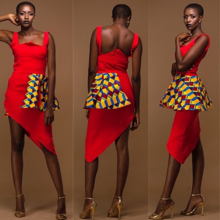 This outfit is called 'EFYA'. Her unique figure inspired our team to envisage this piece.