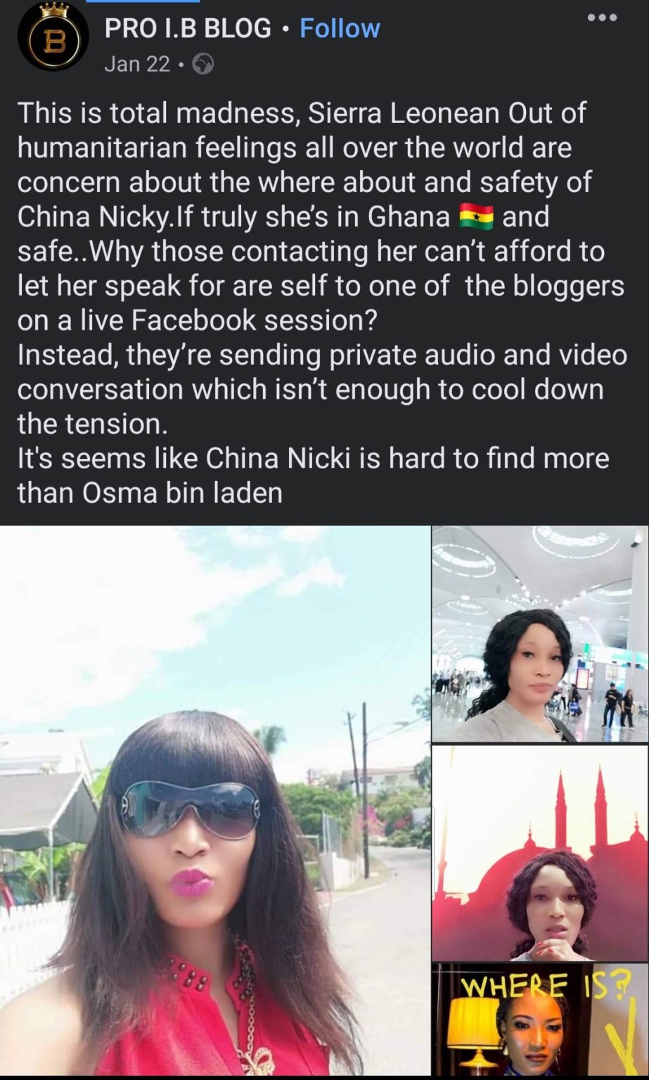 Where is China Nicky? - Sierra Leoneans ask about the reality star's ...