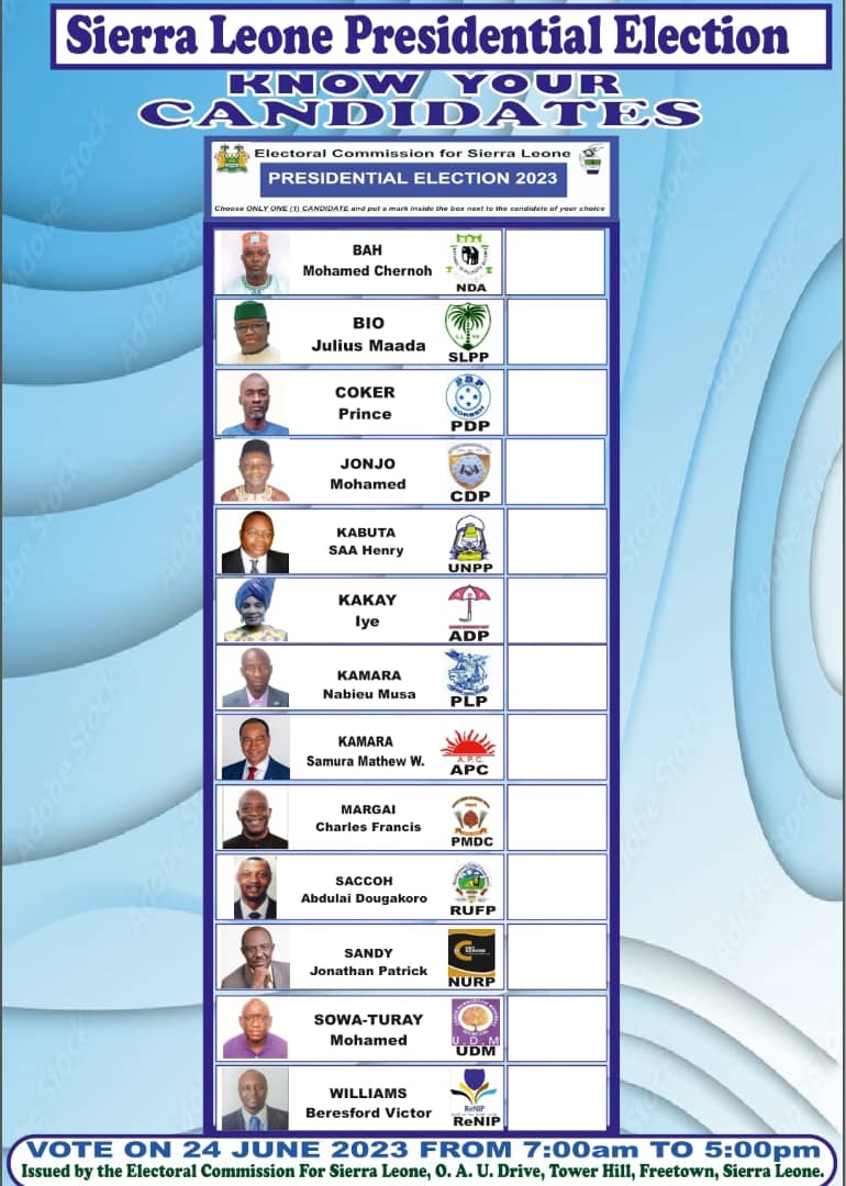 Here Are The 13 People Who Want To Be Sierra Leone's Next President - Vimarsana News