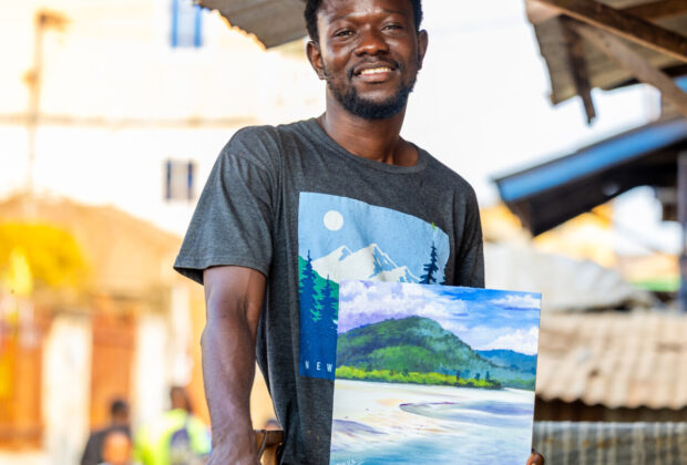 Painting Dreams: How Sheka Kallon is Celebrating Sierra Leone’s Beauty Through Art