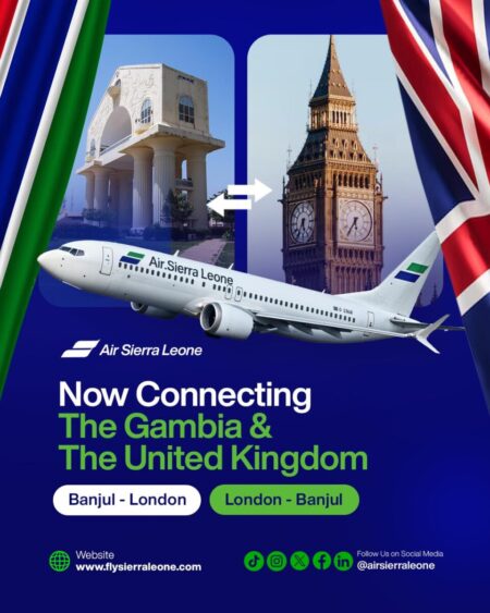Air Sierra Leone Official Graphic Announcement of New Route