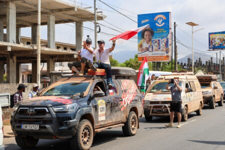 Budapest-Bamako-Freetown Rally participant arriving in Freetown