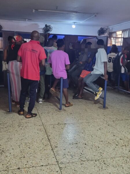 Punters at Mercury International Payout Office