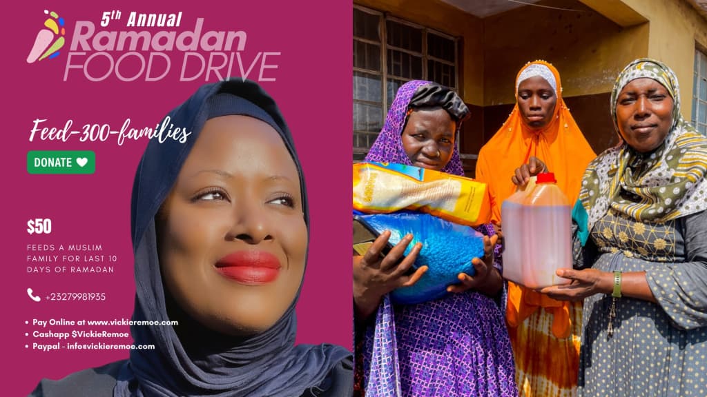 The Ramadan Food Drive is back to give Sierra Leoneans in the diaspora and in Freetown a chance to support needy families. Now in its fifth year, the online fundraising campaign aims to feed 300 families across the nation's capital during the last 10 days of the Muslim holy month.