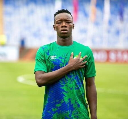 Alie Conteh representing Leone Stars