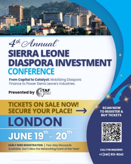 UK and EU Residents and Investors Invited to Register for  Sierra Leone Diaspora Investment Conference 2026 in London
