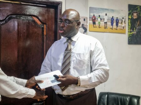 Cheque handing over