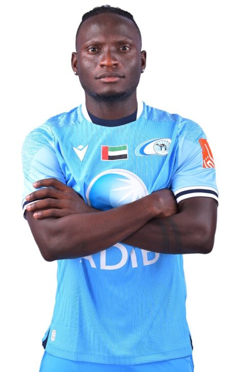 Alhassan Koroma in his Baniyas SC kit in the UAE