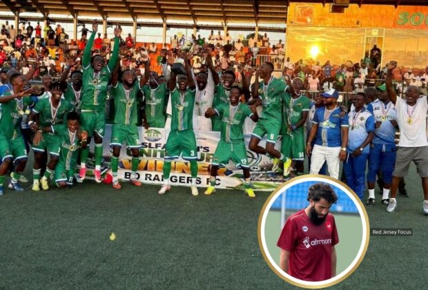 Bo Rangers lifting the Unity Trophy