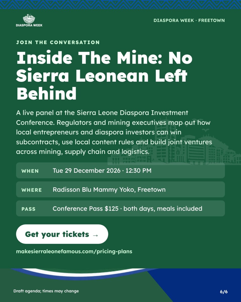 Inside The Mine panel, 29 December 2026, Radisson Blu Mammy Yoko