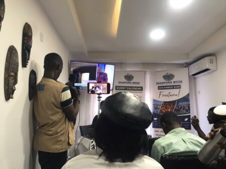 Journalists and media houses at the press briefing