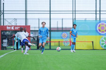 Sierra Leonean player in action