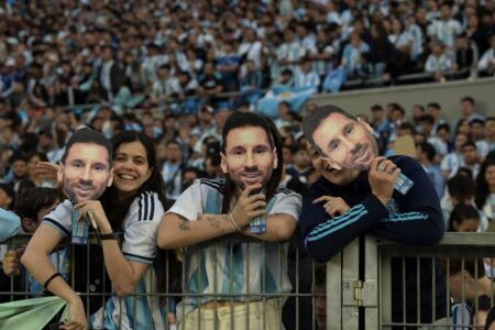 Fans at the Monumental Stadium in Argentina
