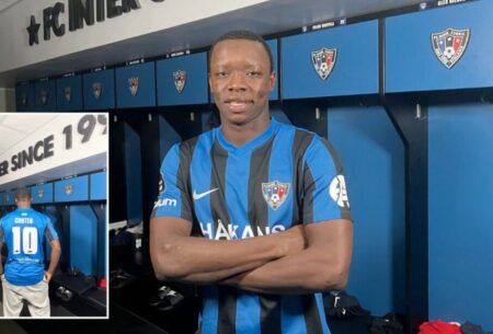 Alie Conteh celebrating a goal for Inter Turku in Finland’s top league
