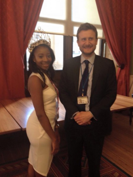 Miss Sierra Leone UK at UK foreign & Commonwealth office.